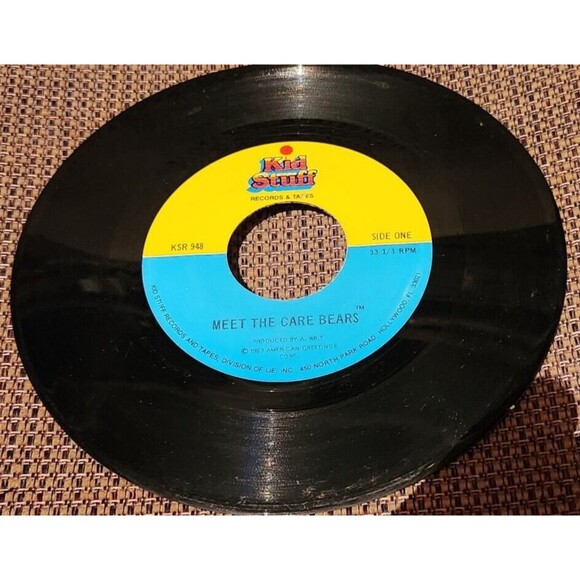 1983 Vintage American Recording 33 1/3RPM w/ Book: Meet the Care Bears #KSR948 - Picture 5 of 6
